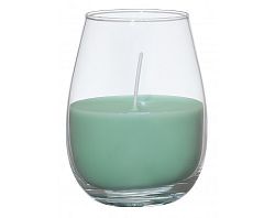 Svíčka ve skle mátově zelená, 10 cm